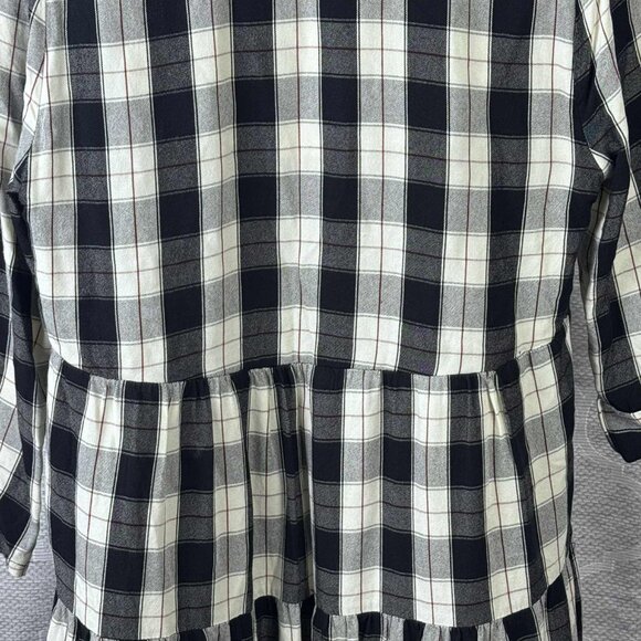 Anthropologie Maeve Amber Plaid Tiered Tunic Dress XS - Picture 4 of 8